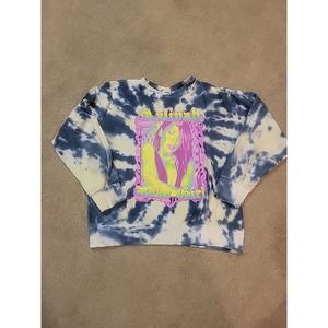 Aaliyah Womens Tie Dye Neon Crewneck Sweatshirt Size L